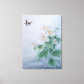 Chinesische Blume mit Butterfly Leinwanddruck (Vorderseite)