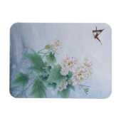 Chinesische Blume mit Butterfly Magnet (Horizontal)
