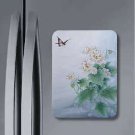 Chinesische Blume mit Butterfly Magnet