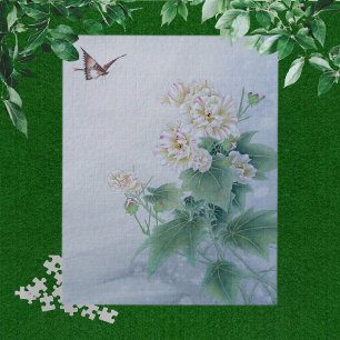 Chinesische Blume mit Butterfly Puzzle