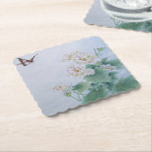 Chinesische Blume mit Butterfly Untersetzer (angewinkelt)