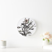 Chinesische Blume Runde Wanduhr (Zuhause)