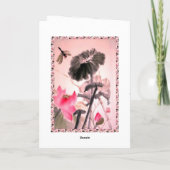 Chinesische Blume, Weihnachtsgesegnung4 Feiertagskarte (Rückseite)