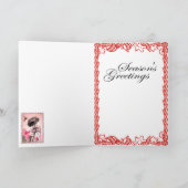 Chinesische Blume, Weihnachtsgesegnung 6 Feiertagskarte (Innenseite)