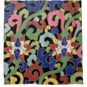 Chinesische Blumendarstellung Duschvorhang (Vorderseite)