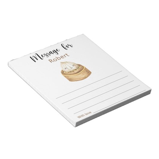 Chinesische Botschaft zum Geburtstag Notizblock (angewinkelt)