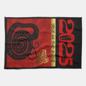 Chinesische Brauch Neujahr Schlange Zodiac Birthda Geschirrtuch (Horizontal)