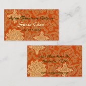 Chinesische Brokat Visitenkarte (Vorne/Hinten)