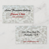 Chinesische Brokat Visitenkarte (Vorne/Hinten)