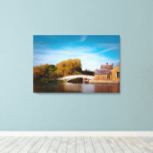 Chinesische Brücke über Godmanchester Leinwanddruck (Insitu (Holzboden))