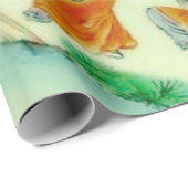 Chinesische Chinesische Chinoiserie Blumendekoupag Geschenkpapier (Rolleneckpunkt)