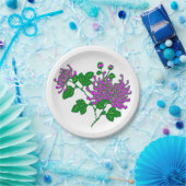 Chinesische Chrysanthemen - Lavendel Pappteller (Party)
