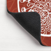 Chinesische Chrysanthemen zu Rot Mousepad (Ecke)