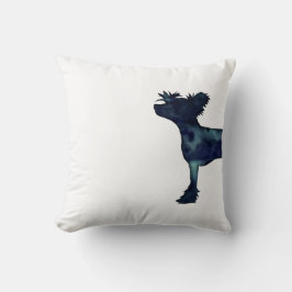 Chinesische Created Black Watercolor-Silhouette Kissen