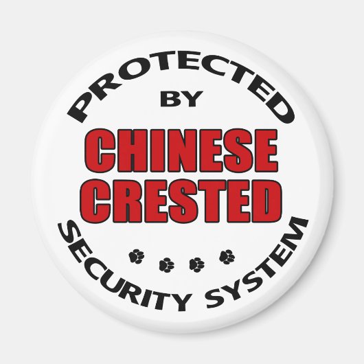 Chinesische Crested-Hunde-Sicherheit Magnet (Vorne)