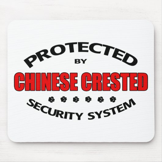 Chinesische Crested-Hunde-Sicherheit Mousepad (Vorne)