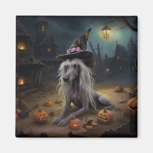 Chinesische Crested-Kürbisse Halloween Gruselig Magnet