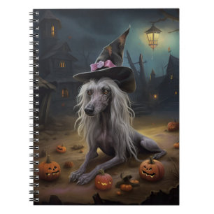 Chinesische Crested-Kürbisse Halloween Gruselig  Notizblock
