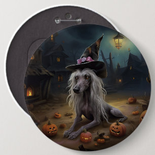 Chinesische Crestet Kürbisse Halloween Gruselig Button