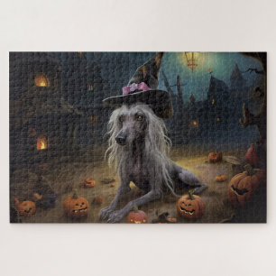 Chinesische Crestet Kürbisse Halloween Gruselig Puzzle