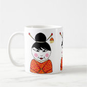 Chinesische Damen-Tasse Kaffeetasse (Links)