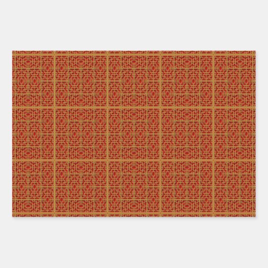 Chinesische Dekorationsmuster WP Geschenkpapier Set (Vorderseite 3)
