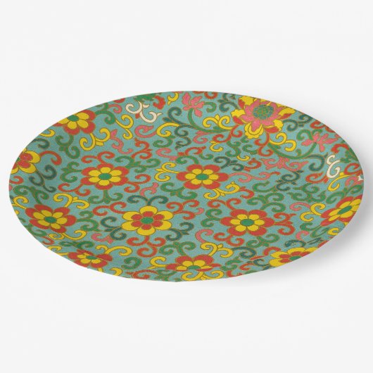 Chinesische Design Paper-Teller Pappteller (Schrägansicht)