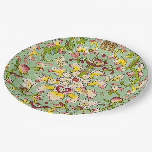 Chinesische Design Paper-Teller Pappteller (Schrägansicht)