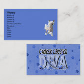 Chinesische DIVA mit Haube Visitenkarte (Vorne/Hinten)
