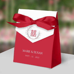 Chinesische Doppelte Glück Hochzeit Danke Geschenkschachtel