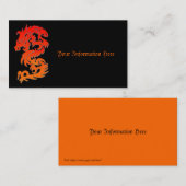 Chinesische Drache-Feuer-Visitenkarte Visitenkarte (Vorne/Hinten)