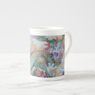 Chinesische Drache-Knochen-China-Tasse Porzellantasse