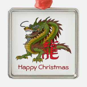 Chinesische Drache-Weihnachtsverzierung Ornament Aus Metall