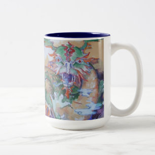 Chinesische Drache Zwei-Ton Tasse - Marine