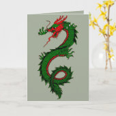 Chinesische Drachegrußkarte Karte (Gelbe Blume)