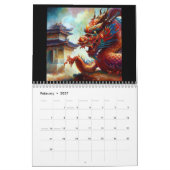 chinesische Drachen #1 Kalender (Feb 2027)