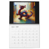 chinesische Drachen #3 Kalender (Mär 2027)