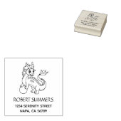 Chinesische Drachen-Adresse Gummistempel (Stempel)