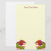 Chinesische Drachen Briefpapier (Vorne/Hinten)