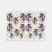 Chinesische Drachen Fantasy Folk Fleecedecke (Vorderseite (Horizontal))
