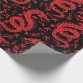 chinesische Drachen Geschenkpapier (Ecke)