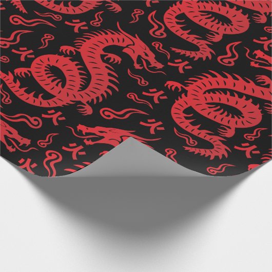 chinesische Drachen Geschenkpapier (Ecke)