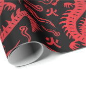 chinesische Drachen Geschenkpapier (Rolleneckpunkt)