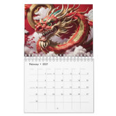 Chinesische Drachen Jahr 2024 C Kalender (Feb 2027)