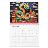 Chinesische Drachen Jahr 2024 C Kalender (Mär 2027)