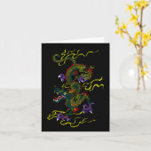 Chinesische Drachen-Leer-Notizkarten Karte (Gelbe Blume)