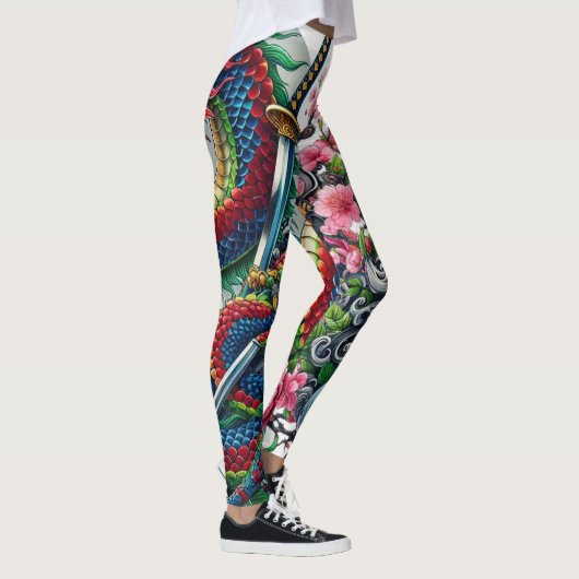 Chinesische Drachen-Leggings Leggings (Rechts)
