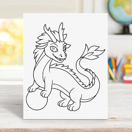 Chinesische Drachen-Malvorlage Poster