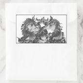 chinesische Drachen Rechteckiger Aufkleber (Tasche)