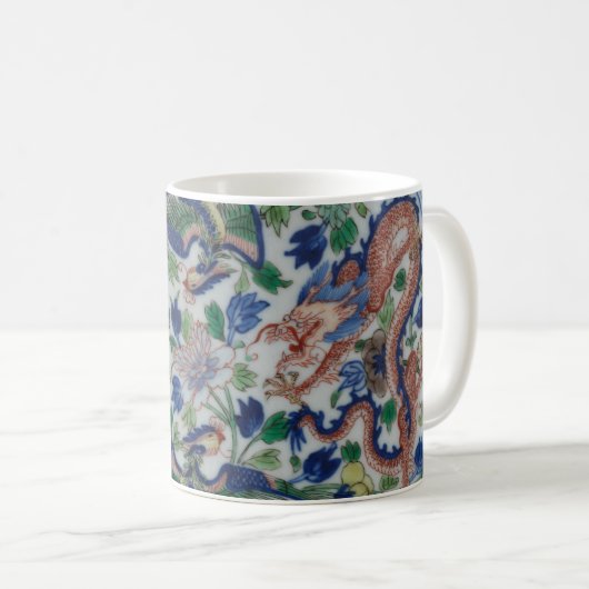Chinesische Drachen und Phönixe - Design des 18. J Kaffeetasse (VorderseiteRechts)